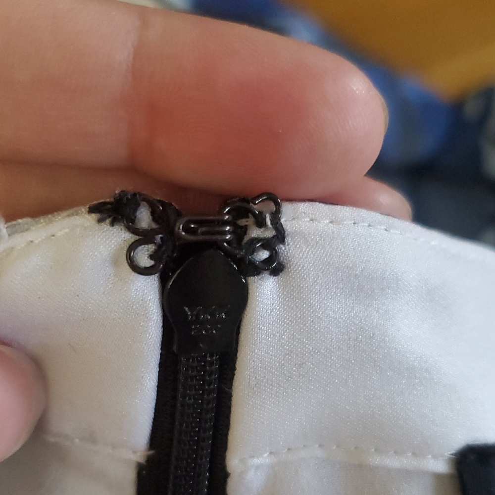 Blue and White Ruched Pencil Mini Skirt NBD size XS - Picture 4 of 7